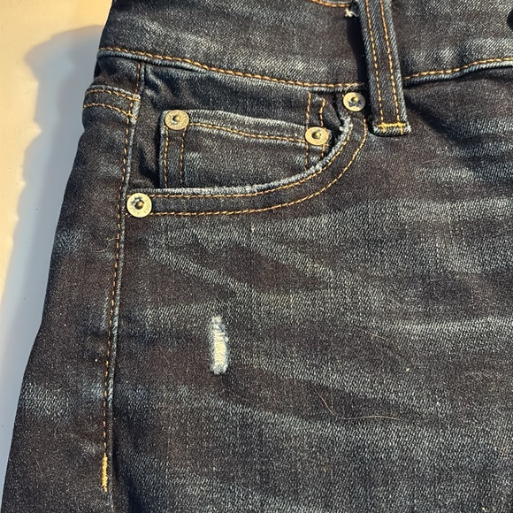 American Eagle Midi Distressed Denim Shorts - Picture 2 of 11